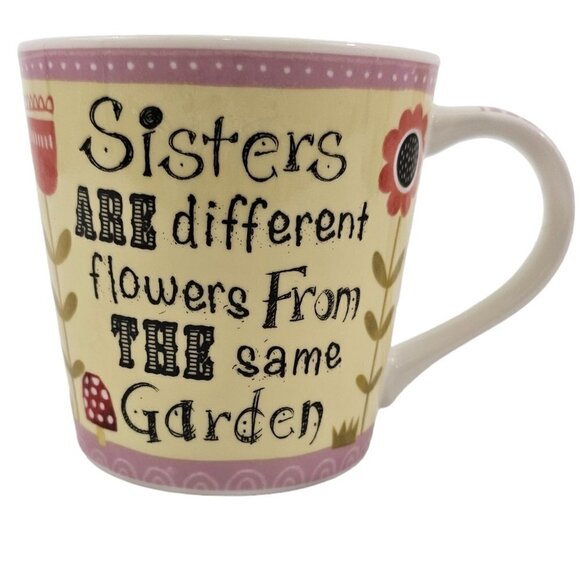 Queens by Churchill Sister Flowers 12 Oz Porcelain Cup Fox Graphic Mug - Picture 2 of 9